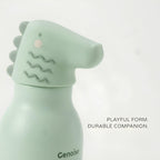 Kids Stainless Steel Insulated 450ml Water Bottle - Dinosaur Lid