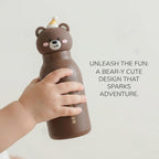 Kids Stainless Steel Insulated 450ml Water Bottle - Bear Lid
