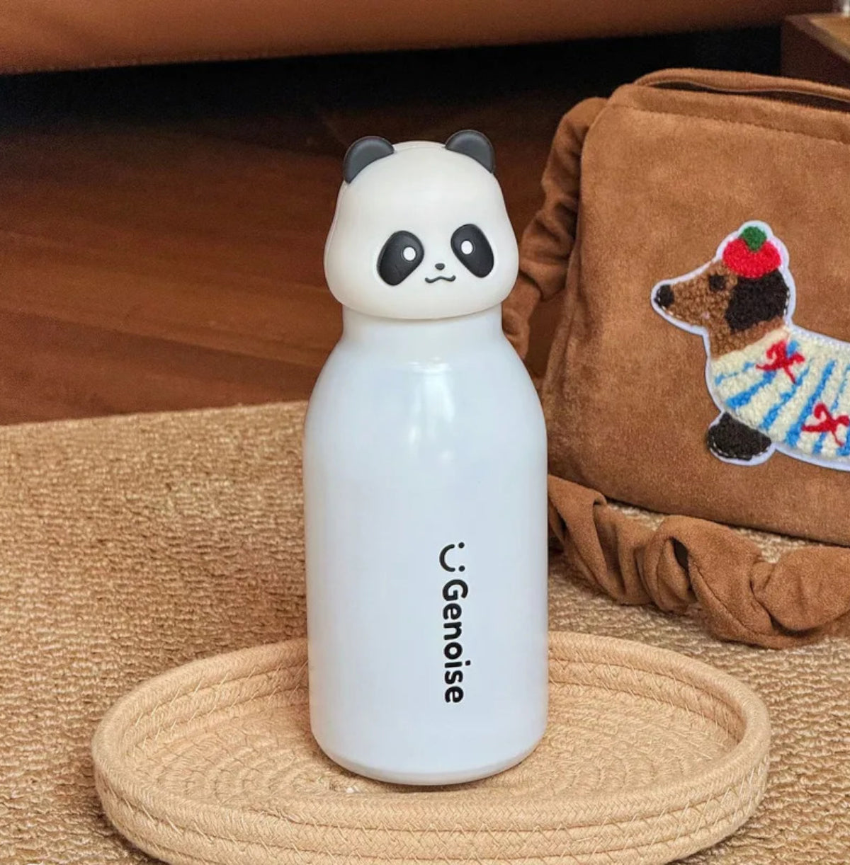 Kids Stainless Steel Insulated 450ml Water Bottle - Panda Lid