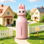 Kids Stainless Steel Insulated 450ml Water Bottle - Bunny Lid
