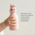 Kids Stainless Steel Insulated 450ml Water Bottle - Bunny Lid