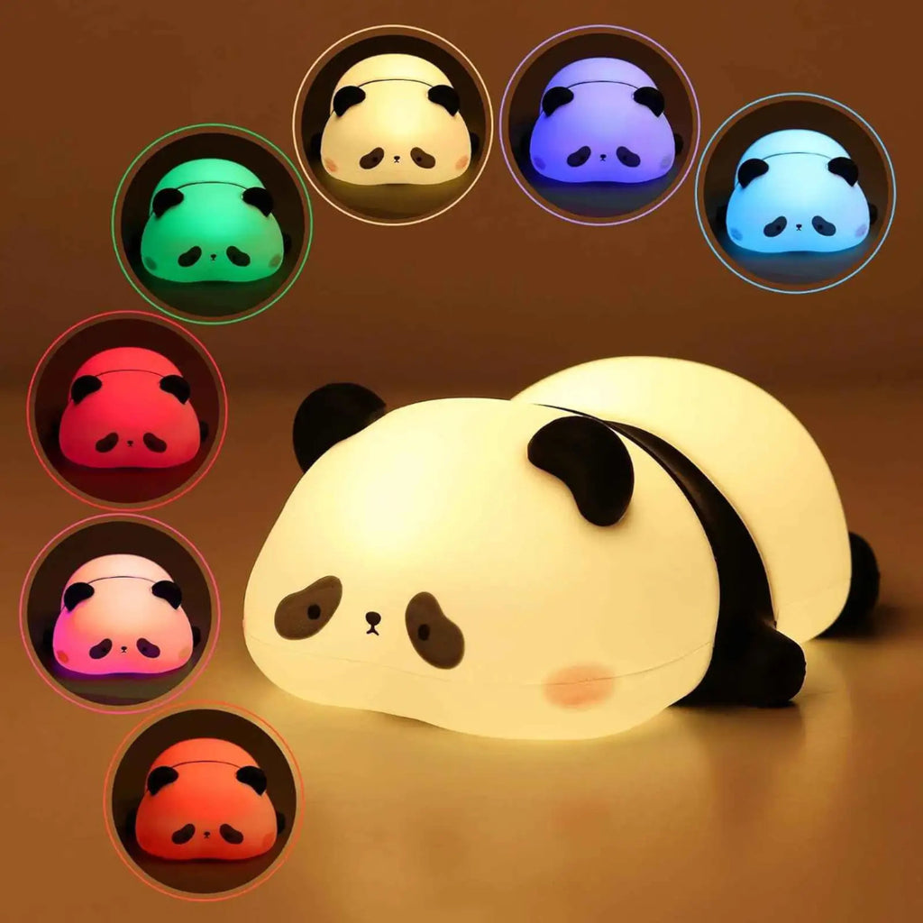 Lying Panda Silicon Night Lamp - 7 Light Modes
