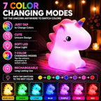 Multi Color Unicorn Silicon Night Lamp