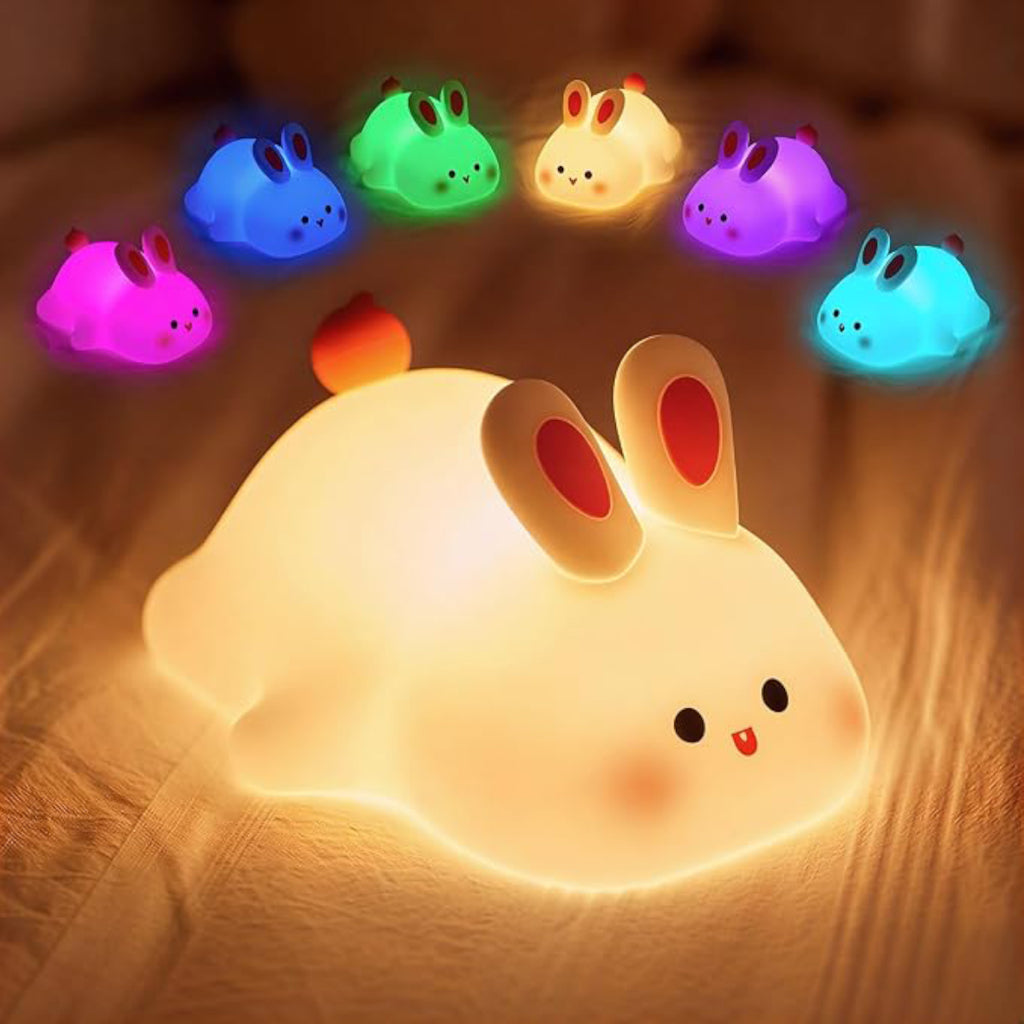 Adorable Rabbit Silicon Night Lamp - Multi Color Modes