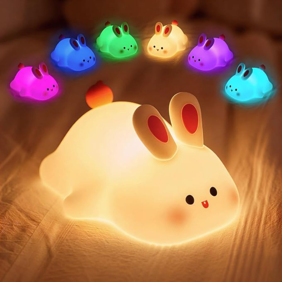 Adorable Rabbit Silicon Night Lamp - Multi Color Modes