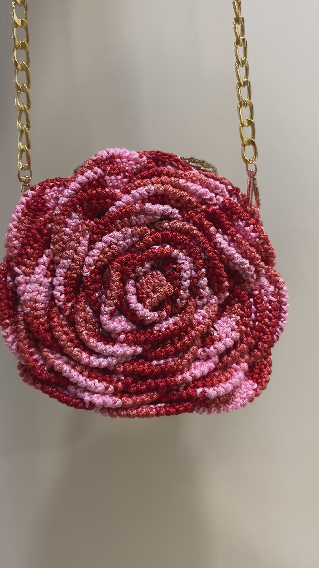 Rosalia - The Handmade Crochet Purse | Red & Pink Dual