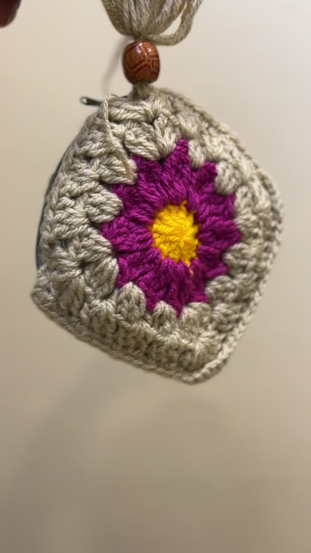 Boho Blossom Crochet Coin Pouch | Handmade Floral Zipper Mini Purse