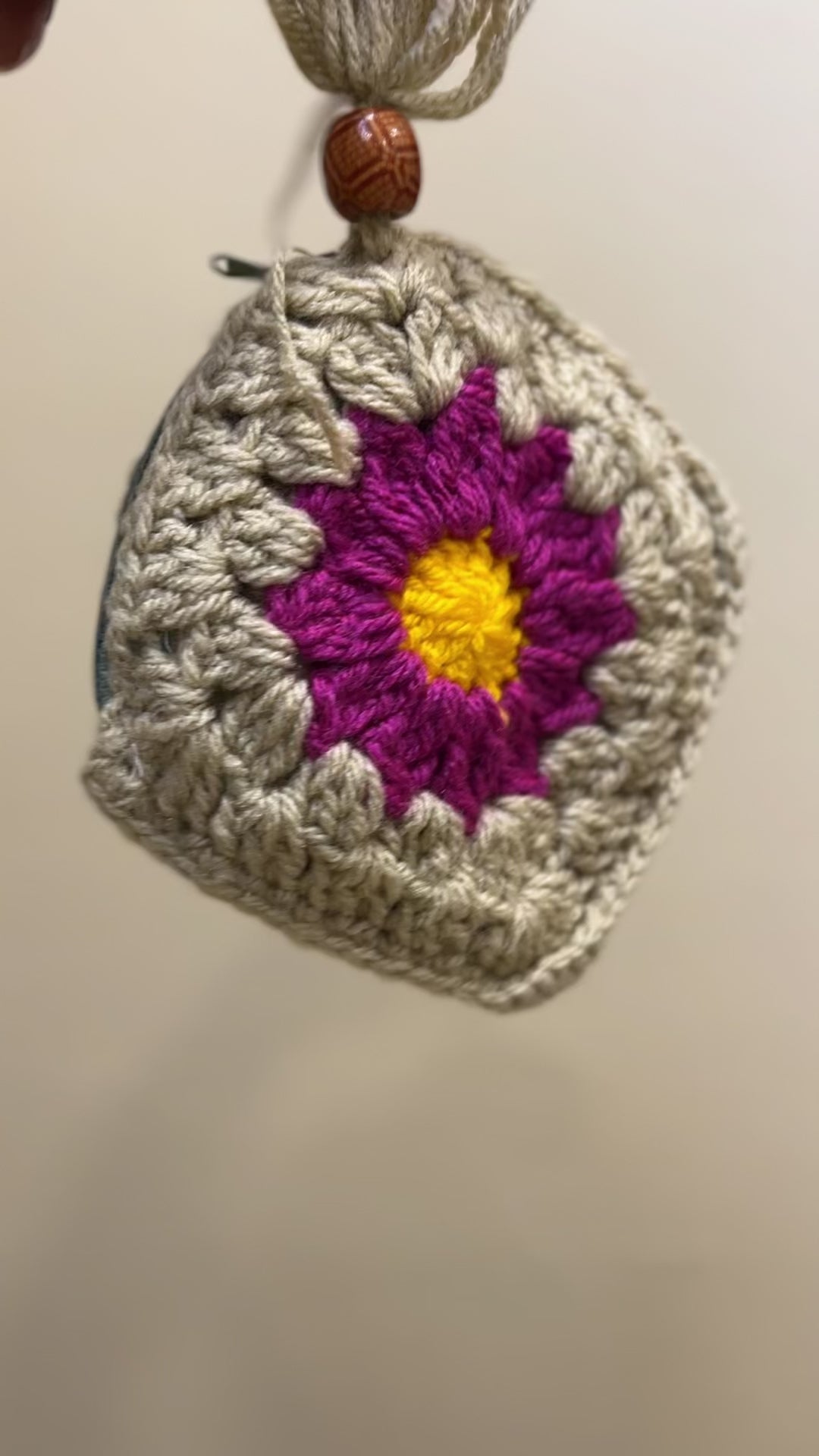 Boho Blossom Crochet Coin Pouch | Handmade Floral Zipper Mini Purse