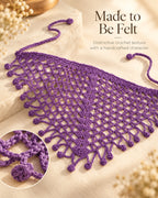 Purple Bobble Edge Crochet Bandana – Handcrafted Hair Accessory
