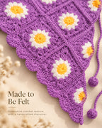 Purple Daisy Bloom Crochet Bandana
