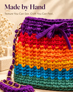 Rainbow Crochet Sling Drawstring Bag