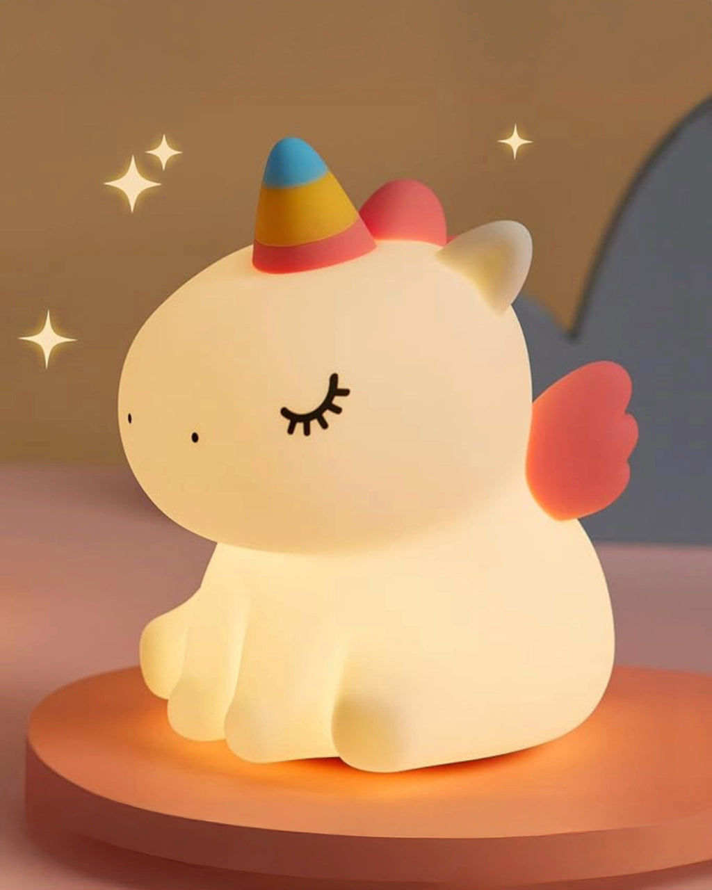 Rainbow Unicorn Silicon Night Lamp