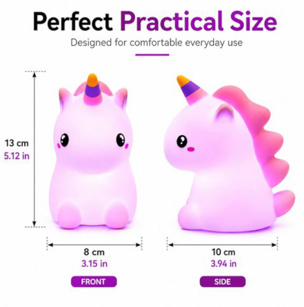 Multi Color Unicorn Silicon Night Lamp