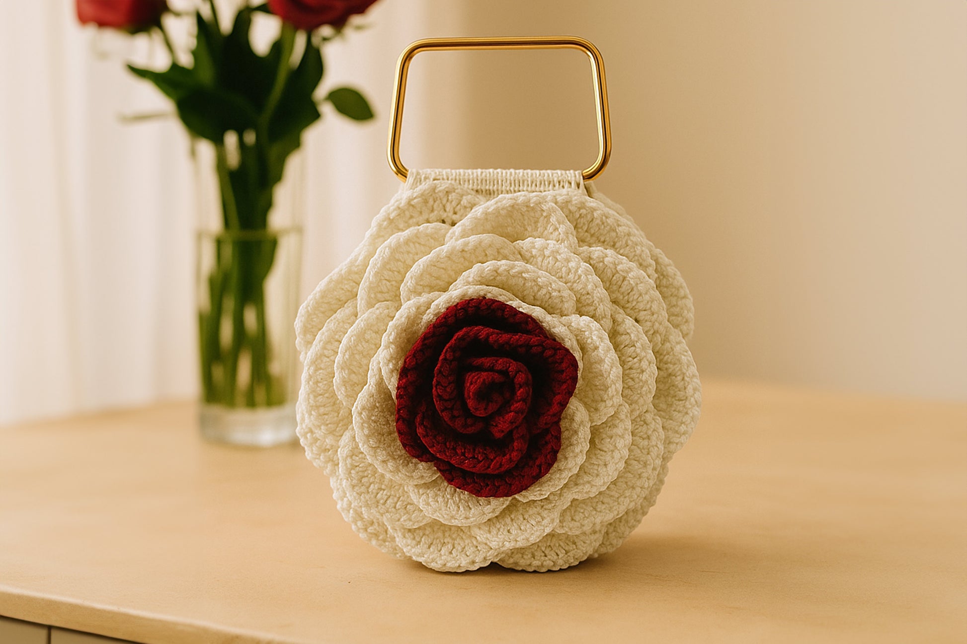 Rosalia - The Handmade Crochet Purse | Ivory