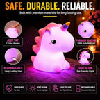 Multi Color Unicorn Silicon Night Lamp