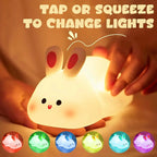 Adorable Rabbit Silicon Night Lamp - Multi Color Modes