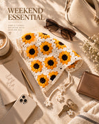 Sunflower Crochet Bandana