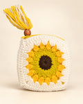 Sunshine Bloom Sunflower Crochet Coin Pouch | Handmade Floral Zipper Mini Purse