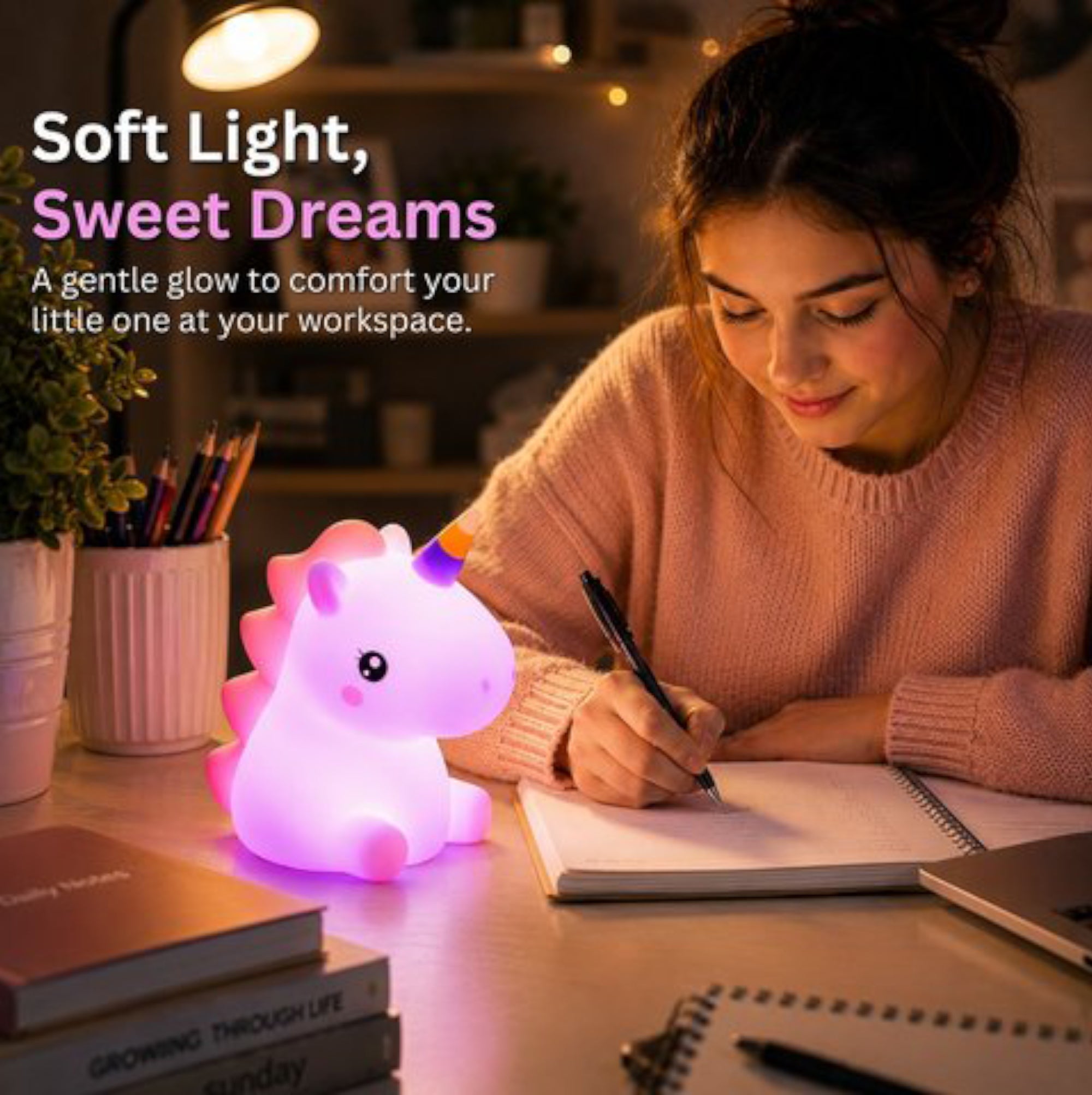 Multi Color Unicorn Silicon Night Lamp
